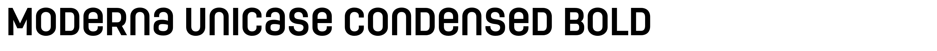 Moderna Unicase Condensed Bold